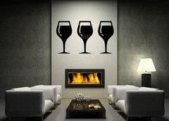 ablona na ze 170 x 100 cm vzor s83126319 - set isolated wine glasses