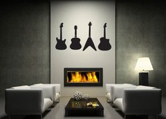 ablona na ze 170 x 100 cm vzor s84166721 - set of acoustic guitars and electric guitars. 