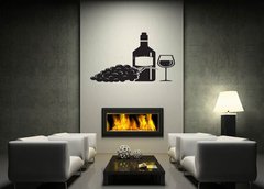 Samolepka na ze 170 x 100 cm vzor n84726386 - Wine, wine glass and grape vector illustration