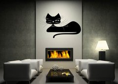 Samolepka na ze 170 x 100 cm vzor n85149400 - Black cat. Silhouette