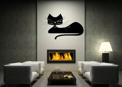 Samolepka na ze 170 x 100 cm vzor n85149400 - Black cat. Silhouette