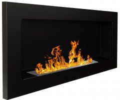 biokrb classic 900 x 400 x 120 mm barva černá struktura 6 bodový hořák + kámeny