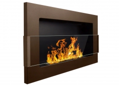 biokrb classic 650 x 400 x 120 mm barva hnědá struktura 3 bodový hořák + sklo+ kámeny