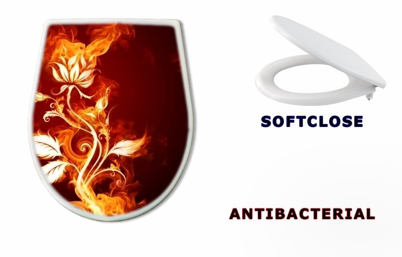WC sedátko 10647210 - Fire rose - Oheň vzrostl
