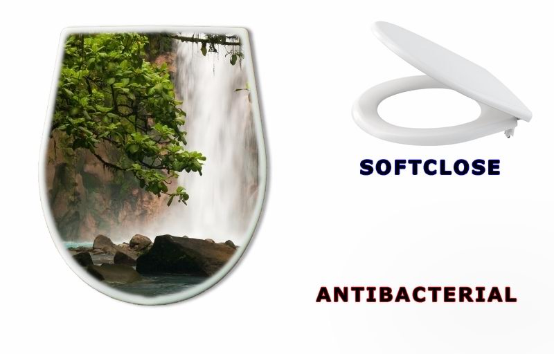 WC sedátko 36343105 - Celestial blue waterfall - Nebeský modrý vodopád