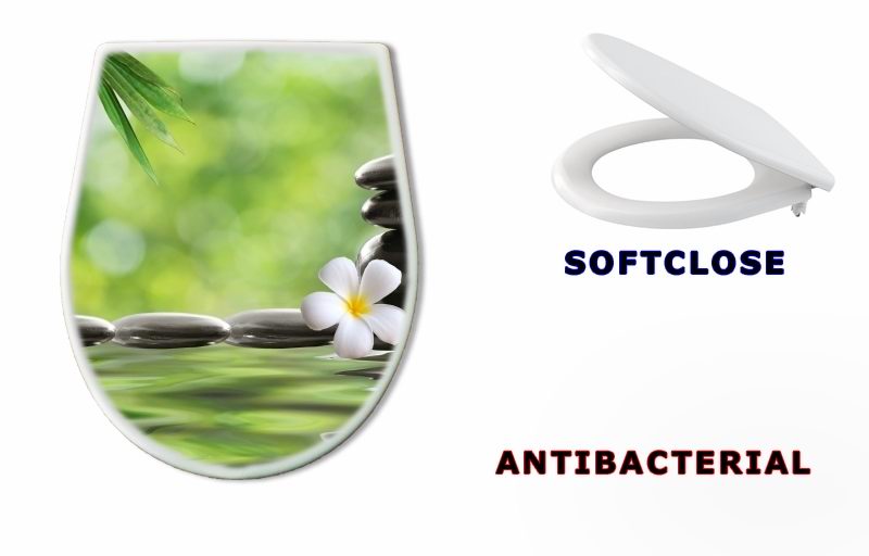 WC sedátko 37389475 - spa stones with frangipani - lázeňské kameny s frangipani