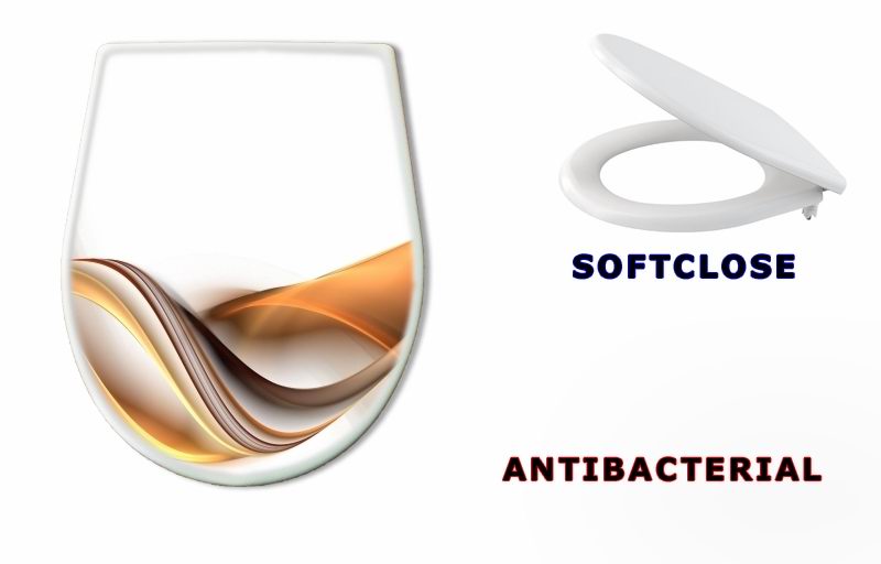 WC sedátko 46260957 - Elegant gold fractal waves - Elegantní zlaté fraktální vlny