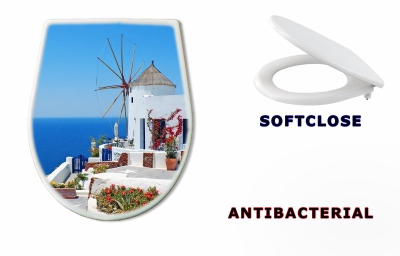 WC sedátko 46516740 - Traditional architecture of Oia village at Santorini island in G - Tradiční architektura vesnice Oia na ostrově Santorini v G