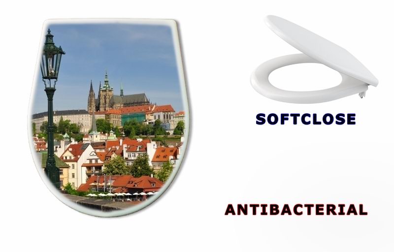 WC sedátko 50221241 - Prague, Charles bridge, Vltava river, St. Vitus cathedral - Praha, Karlův most, Vltava, katedrála sv. Víta