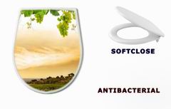 WC sedátko 17813662 - Vineyard by sea and grapevine